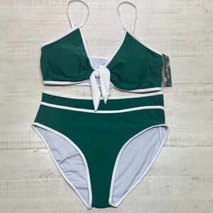 Blooming jelly Women's High Waisted Tie Knot Bikini Set